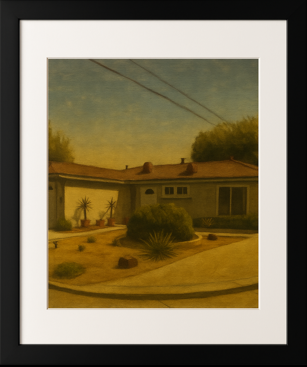 Hopper–Inspired 11×14 Framed Print, Featuring an 8×10 Portrait of Your Client’s New Home