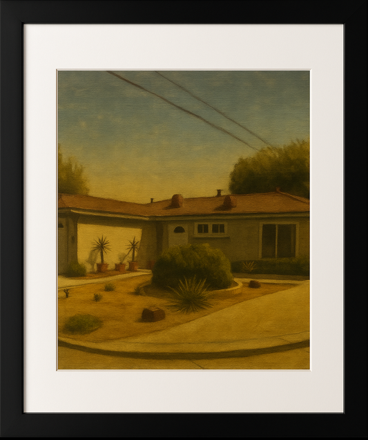 Hopper–Inspired 11×14 Framed Print, Featuring an 8×10 Portrait of Your Client’s New Home